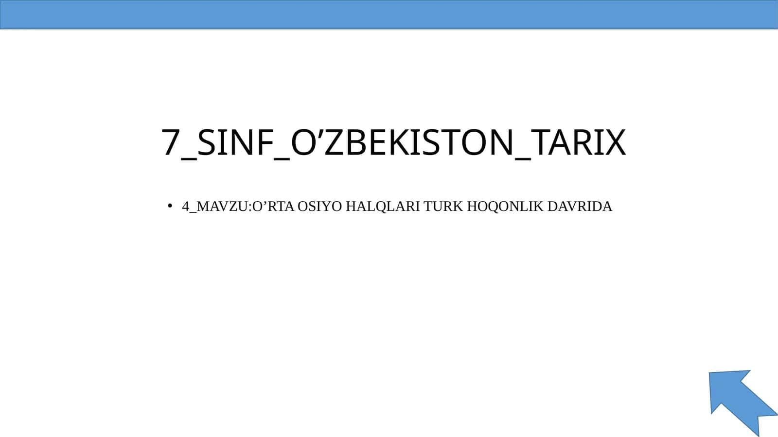 O’RTA OSIYO HALQLARI TURK HOQONLIK DAVRIDA 1