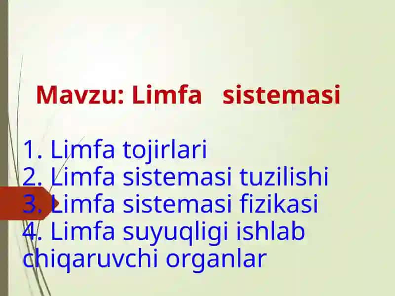Limfa sistemasi 1