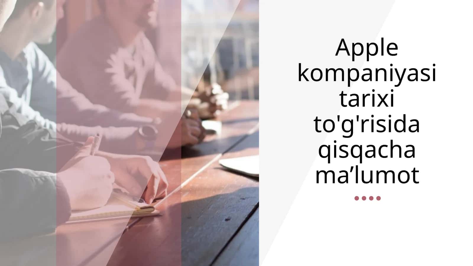 Apple kompaniyasi tarixi to'g'risida qisqacha ma’lumot 1