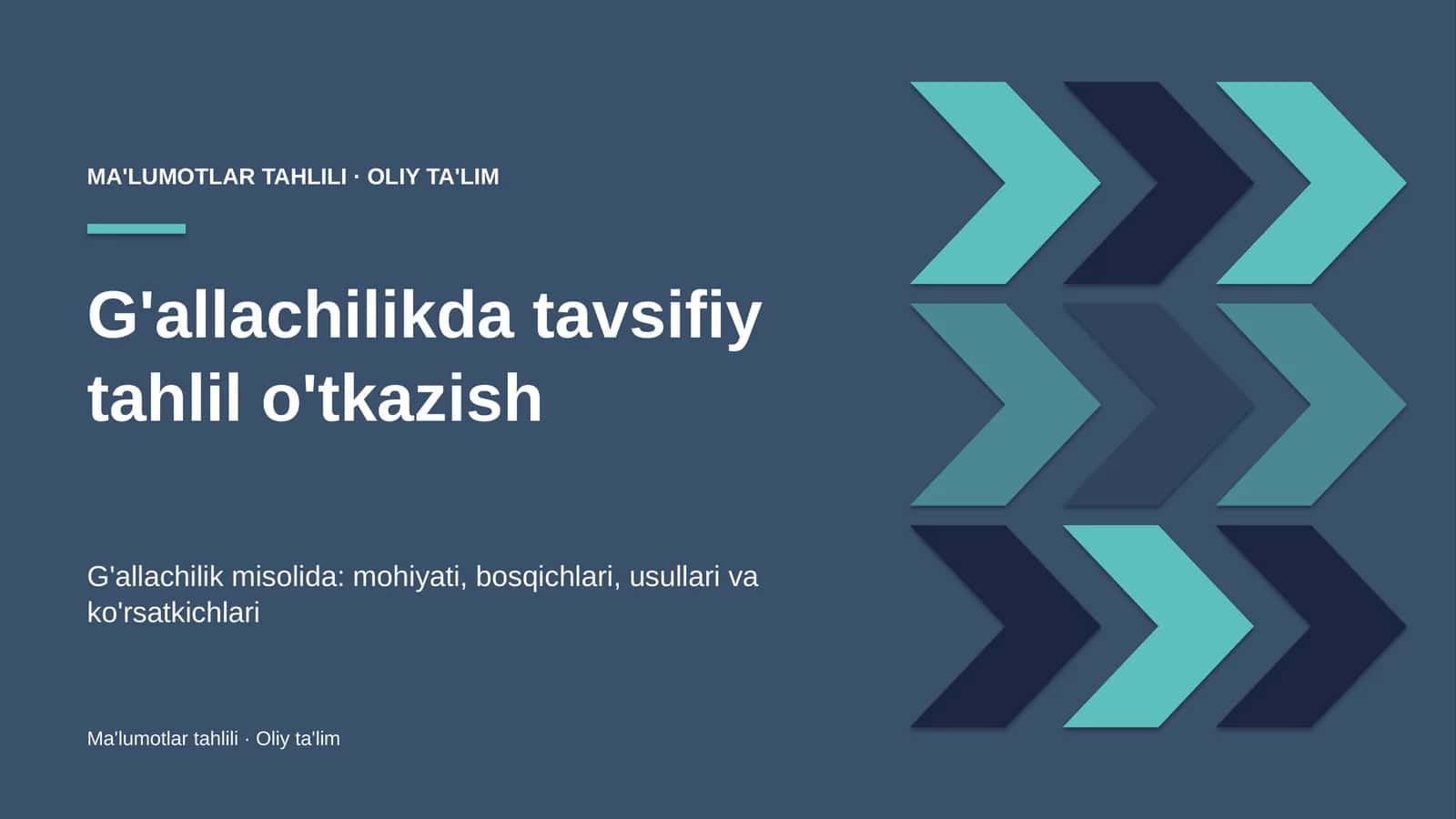 g'allachilikda tavsifiy tahlil o'tkazish 1203 1