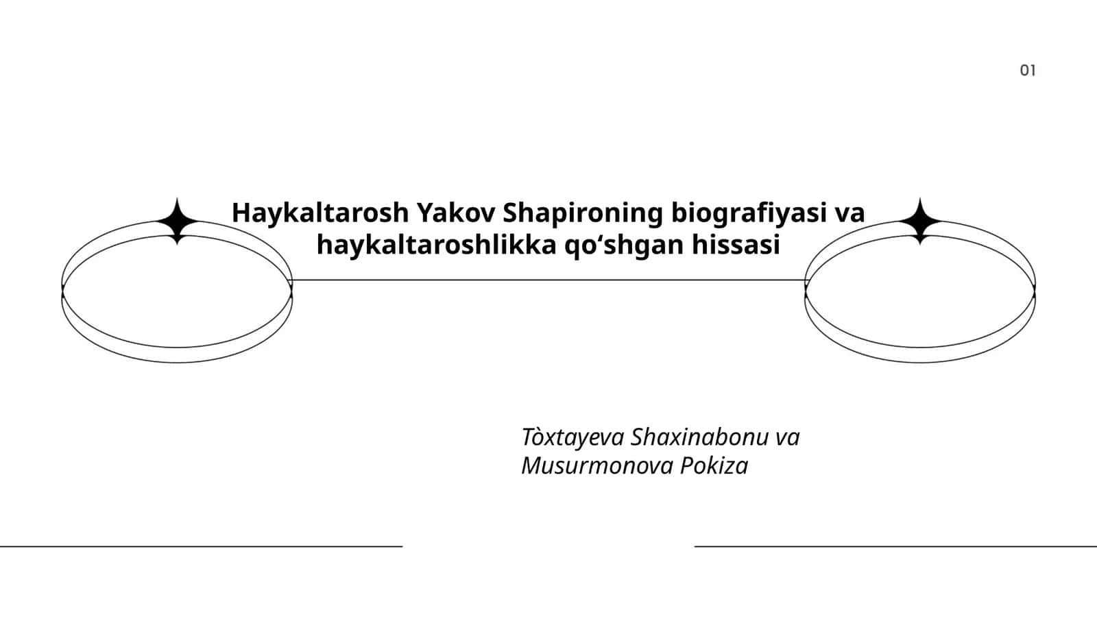 Haykaltarosh Yakov Shapironing biografiyasi va haykaltaroshlikka qoʻshgan hissasi 1