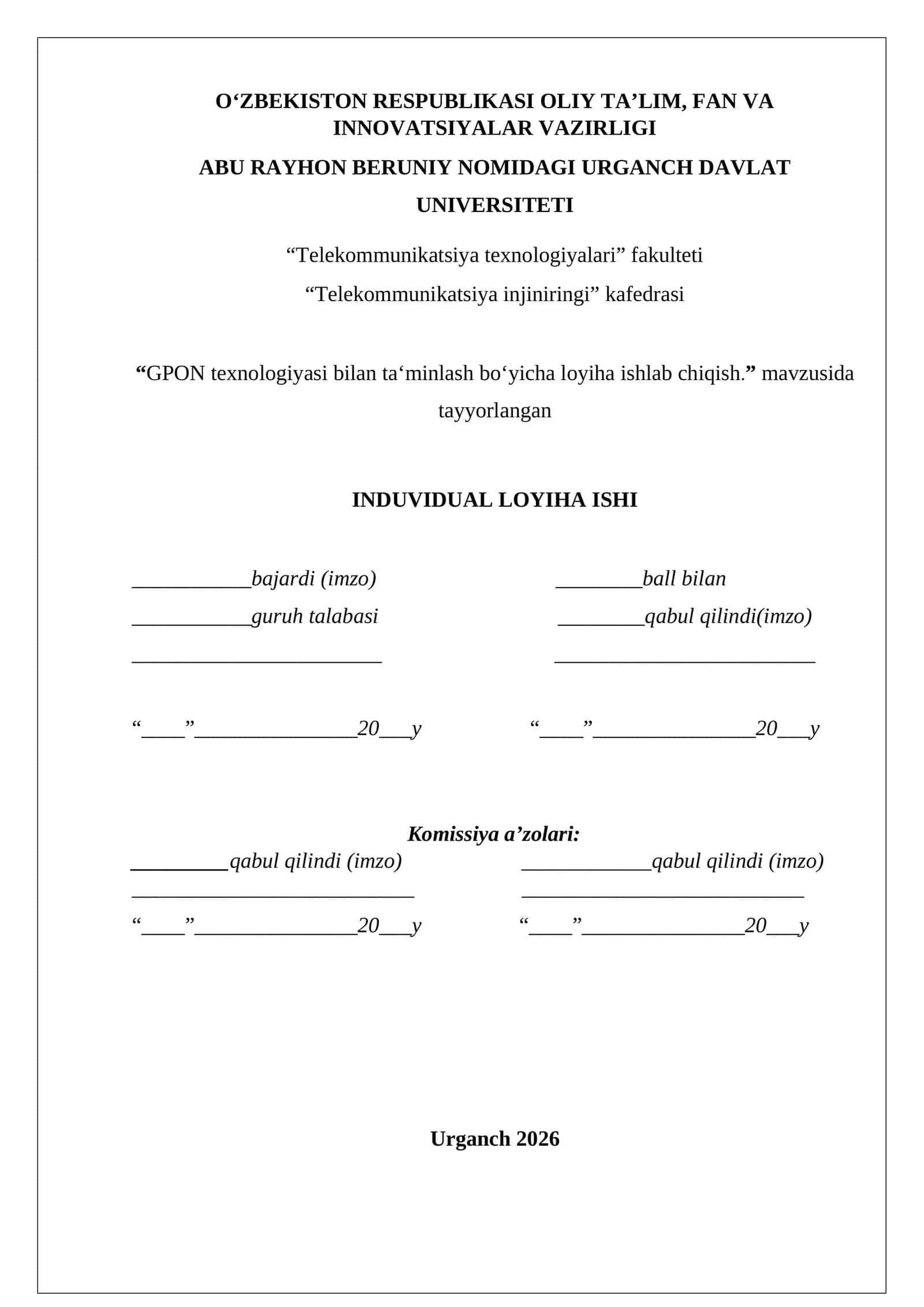 Individual loyiha 1