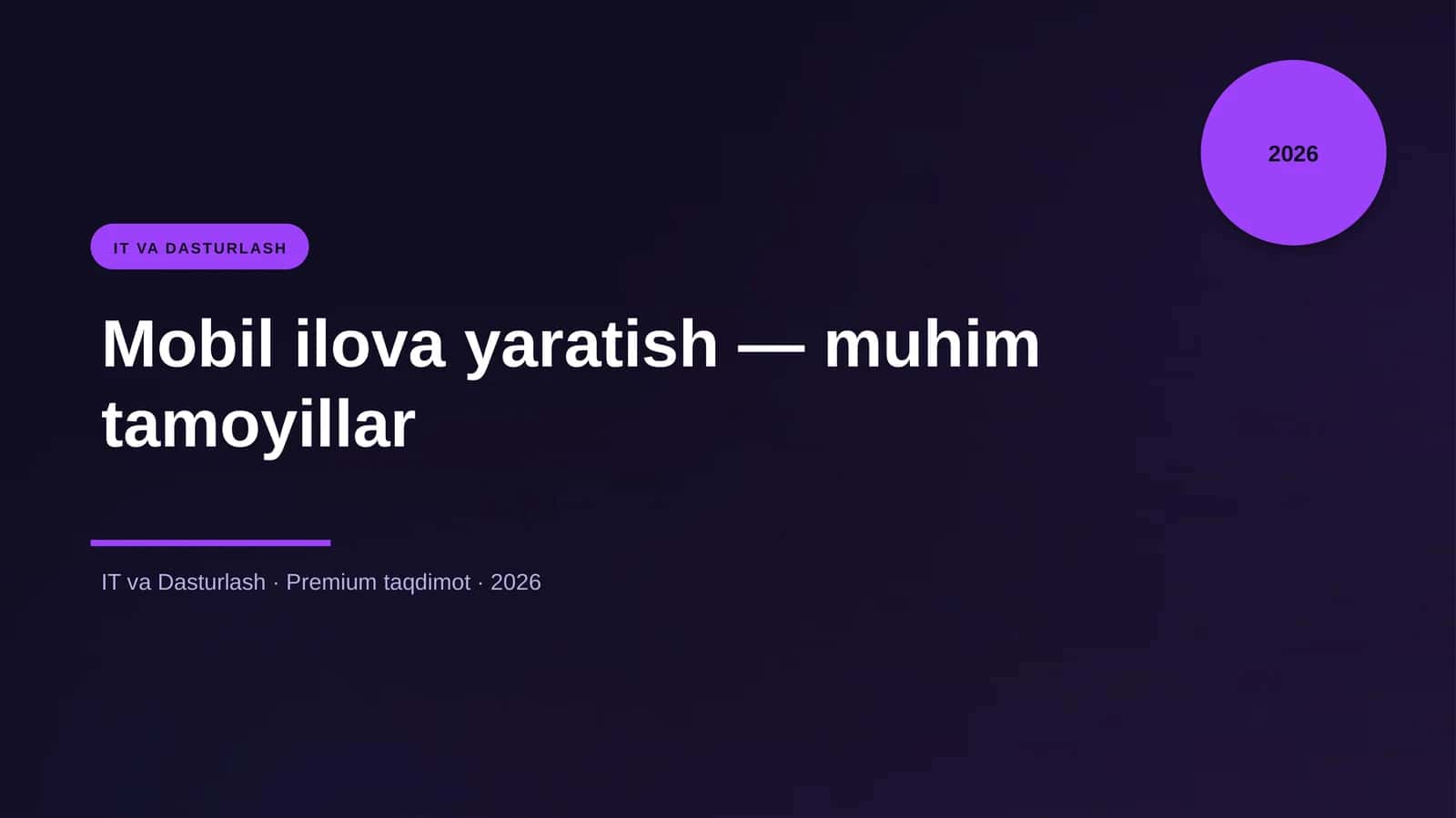 Mobil ilova yaratish — muhim tamoyillar 1