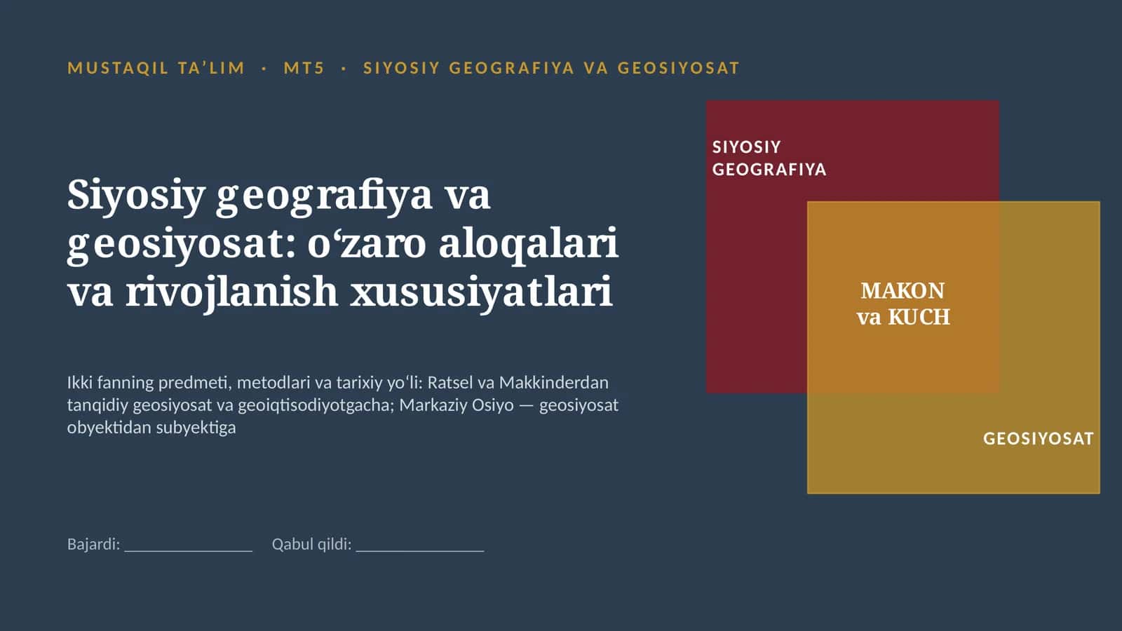 siyosiy geografiya va geosiyosat 1