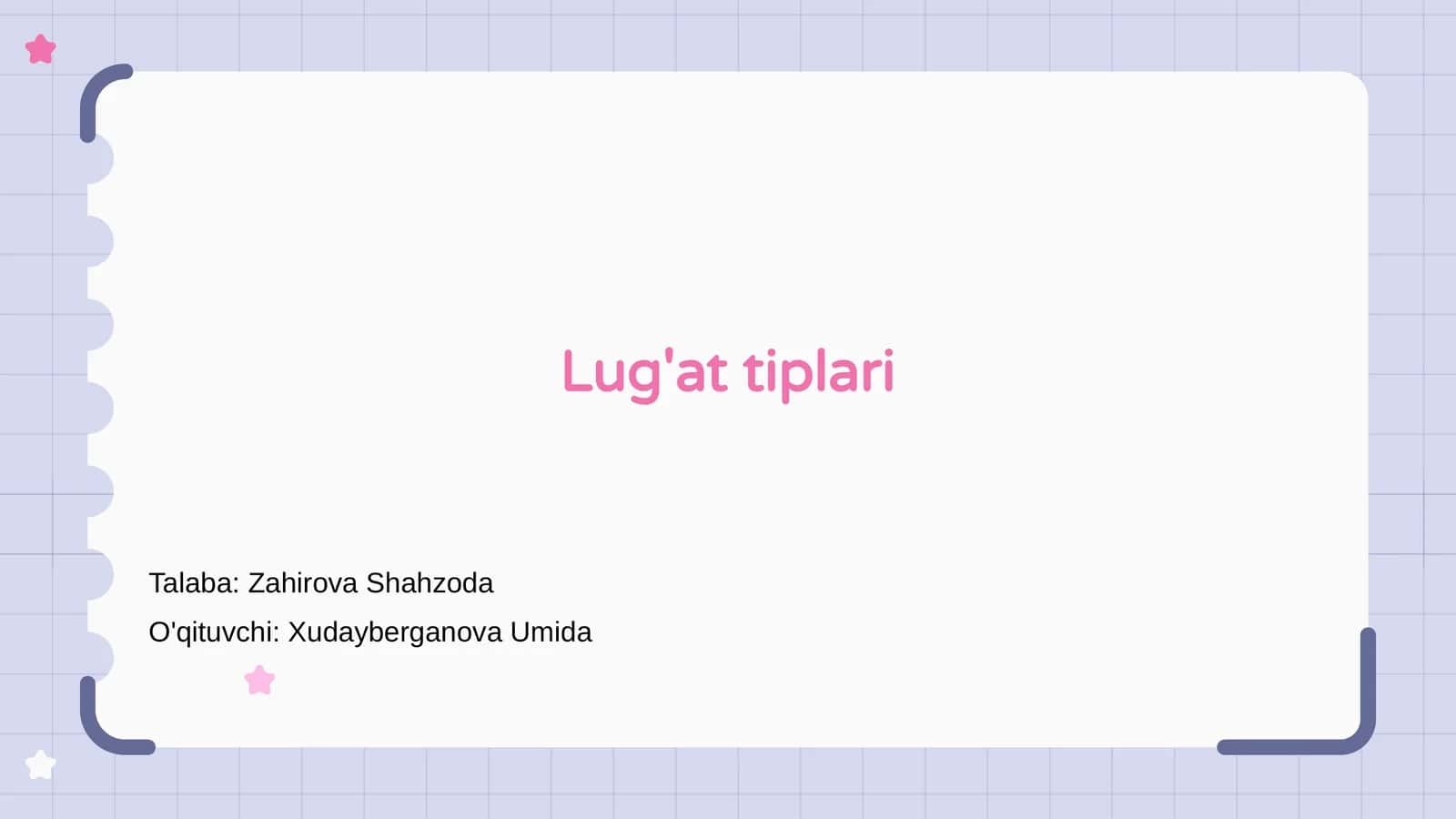 Lug'at tiplari 1