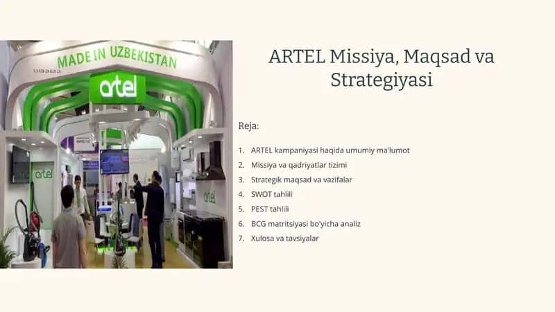 ARTELMissiya, Maqsad va Strategiyasi 1