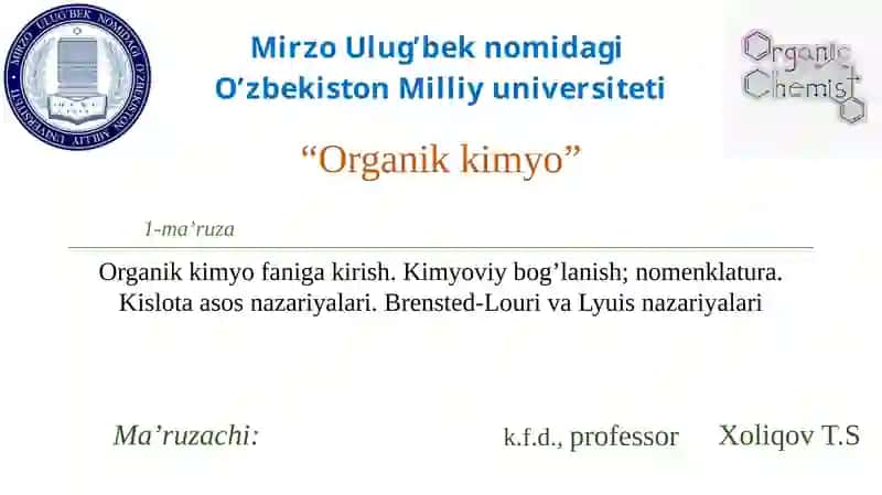 Organik kimyo