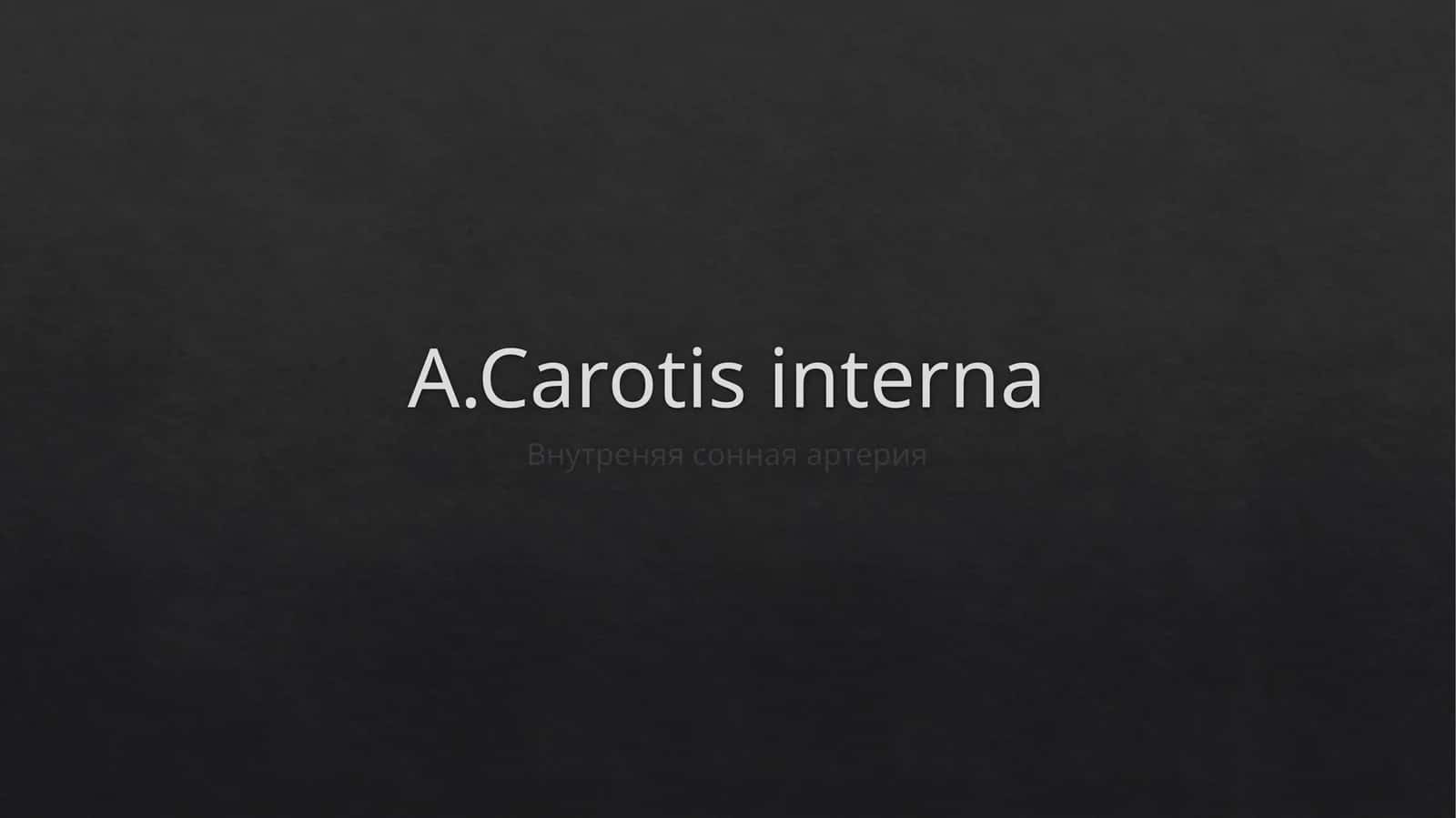 A.Carotisinterna 1