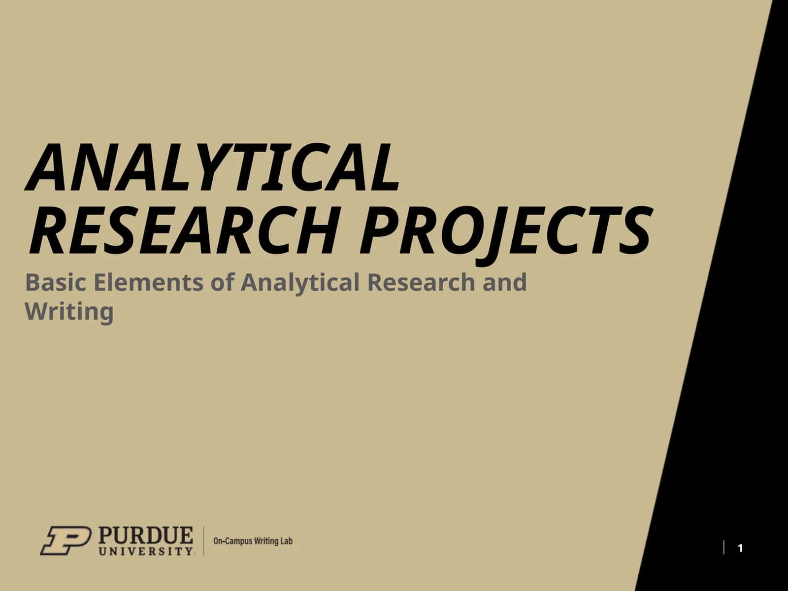 Analytical Research Projects 1