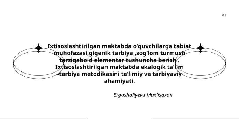 Ixtisoslashtirilgan maktabda ekalogik taʼlim -tarbiya metodikasi 1