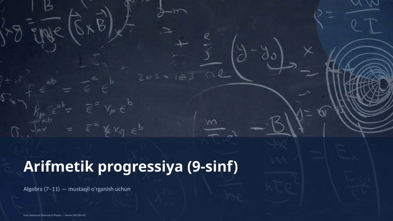 Arifmetik progressiya (9-sinf) 1