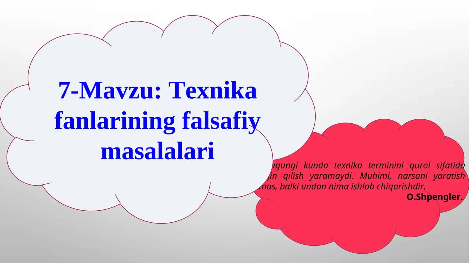 Texnika fanlarining falsafiy masalalari 1