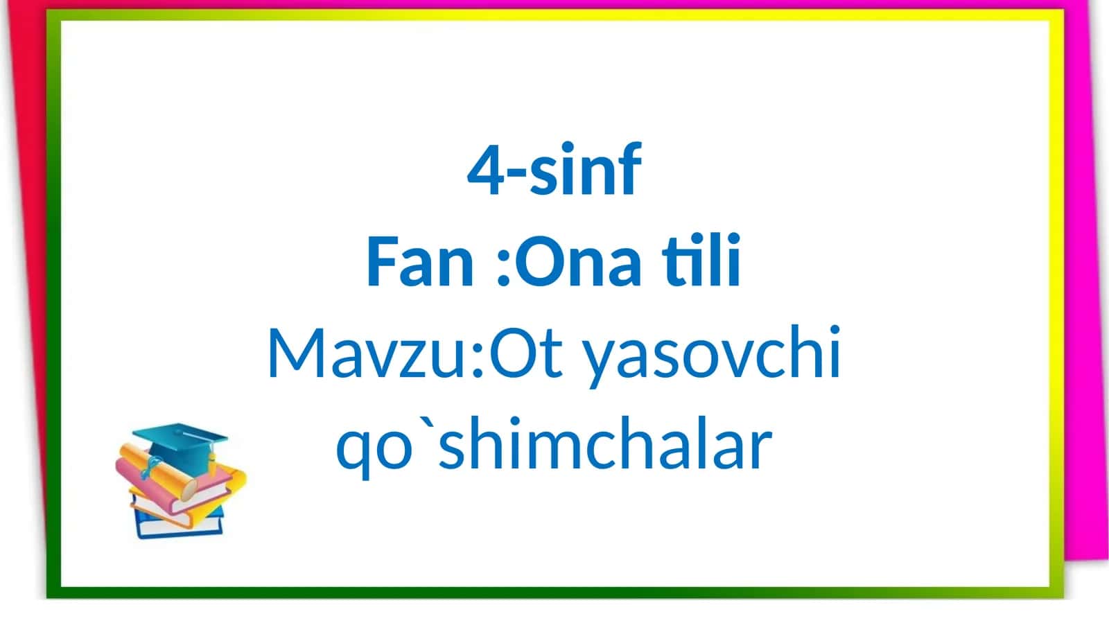 Ot yasovchi qo'shimchalar 1