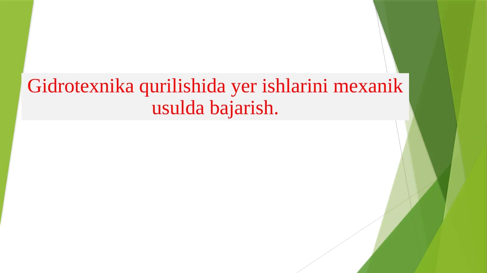 Gidrotexnika qurilishi dayerishlari 1