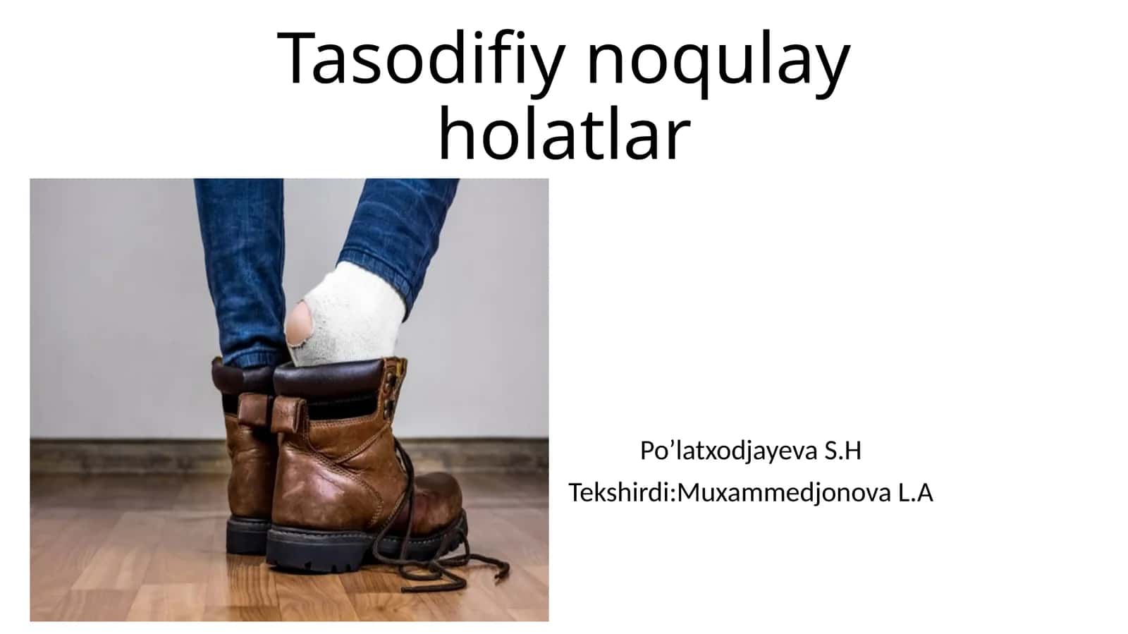 Tasodifiy noqulay holatlar 1