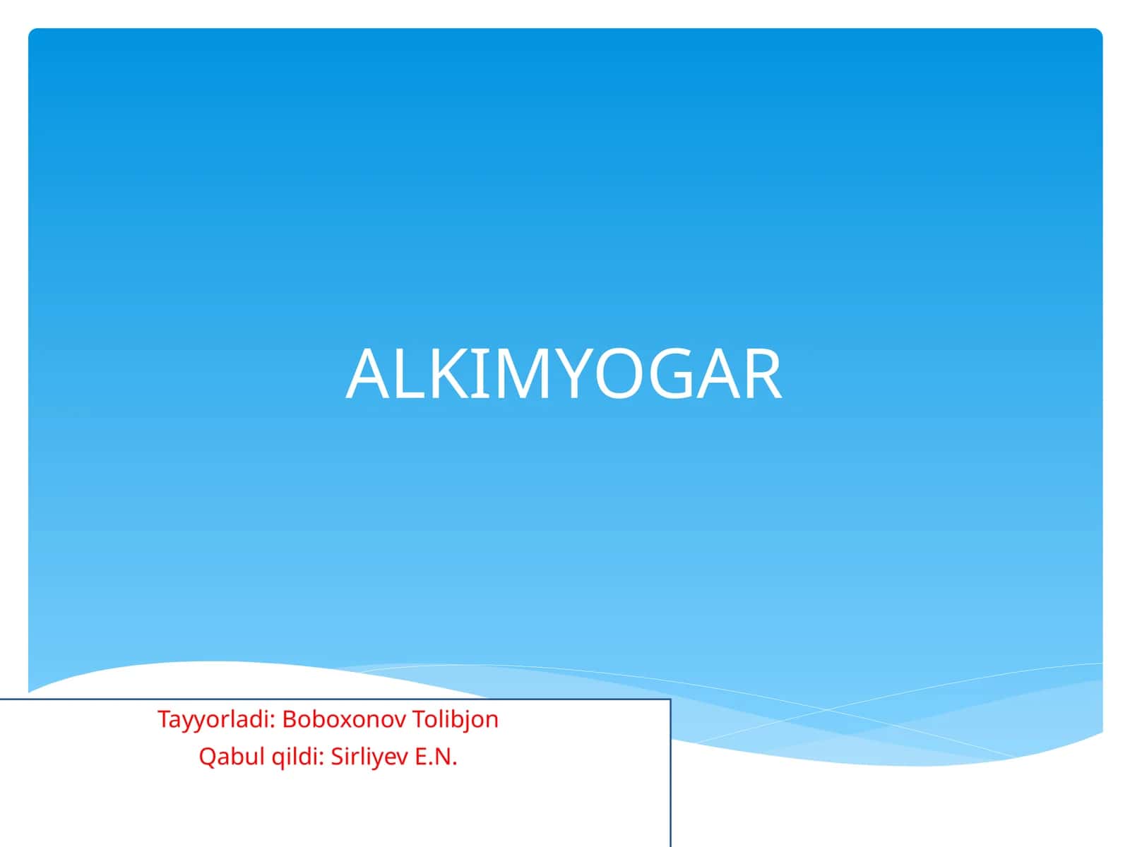 ALKIMYOGAR 1
