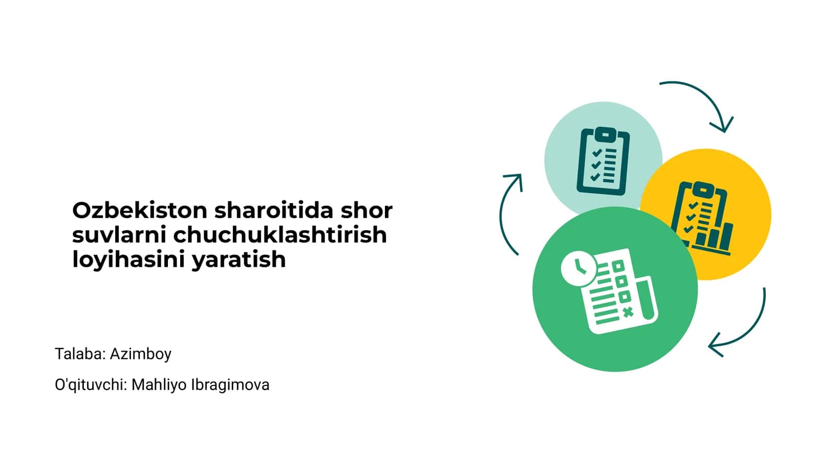 Shor suvlarni chuchuklashtirish loyihasini yaratish 1