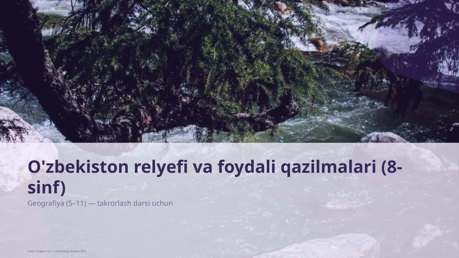 O'zbekiston relyefi va foydali qazilmalari (8-sinf) 1