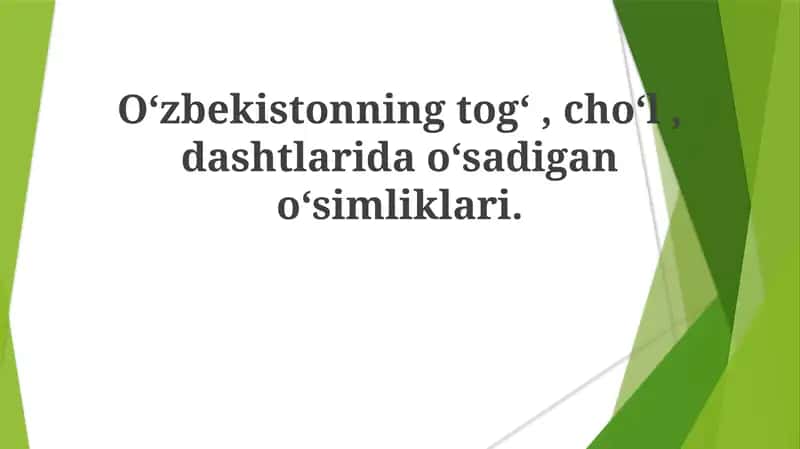 O'zbekiston cho'l o'simliklari 1