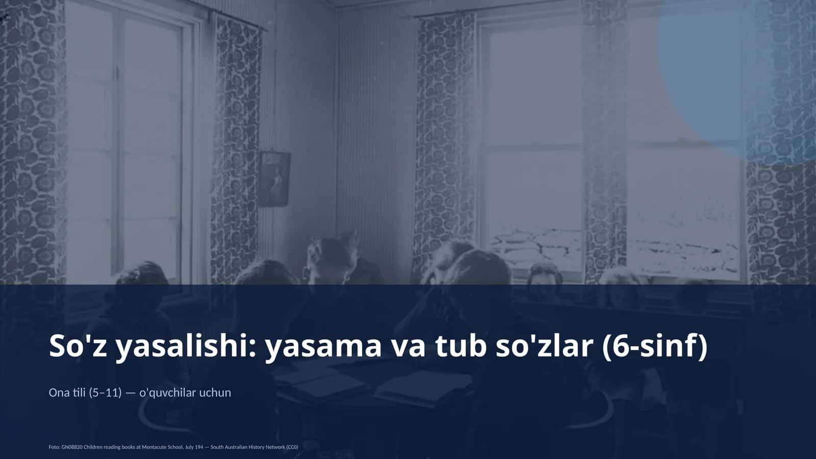 So'z yasalishi: yasama va tub so'zlar (6-sinf) 1