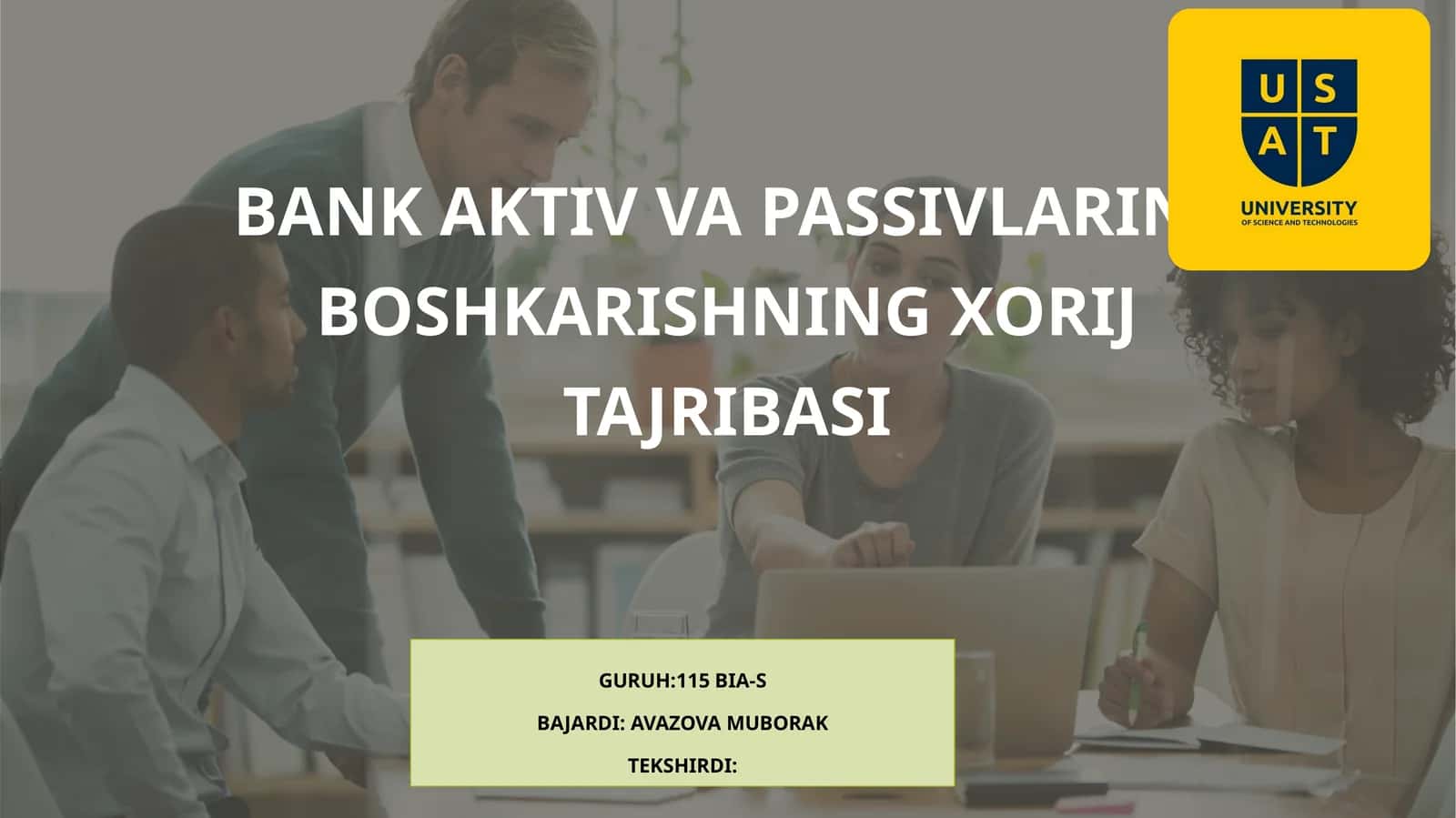 bank aktiv va passivlarini boshqarishning xorij tajribasi 1