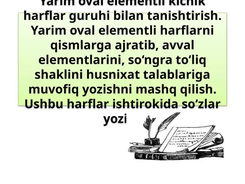 Yarim oval elementli harflar 1