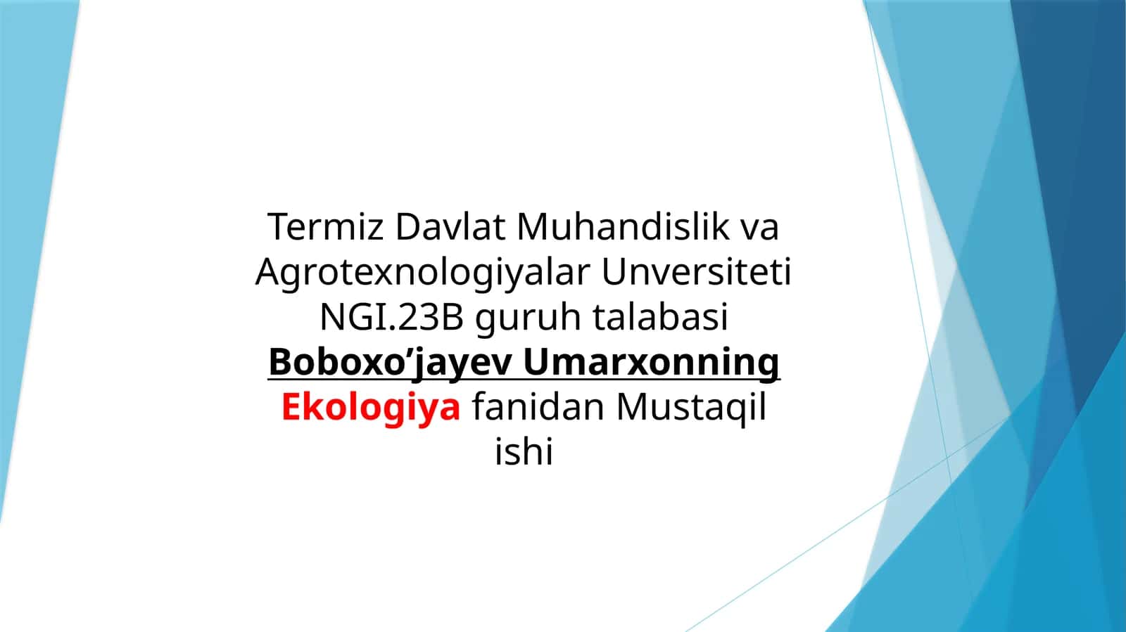 Tuproq va uning muhofazasi 1