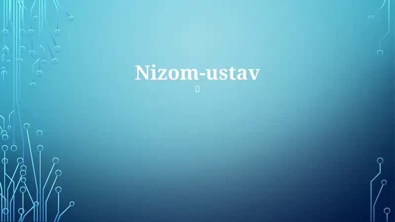 Nizom-ustav 1