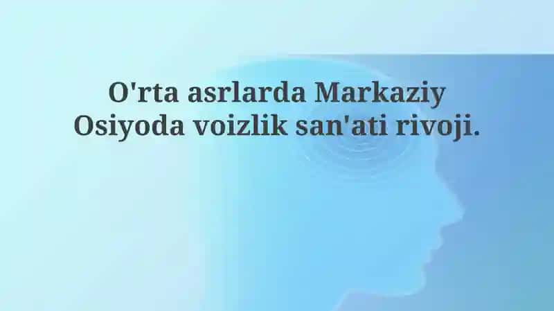 Markaziy Osiyoda Hikoyachilik