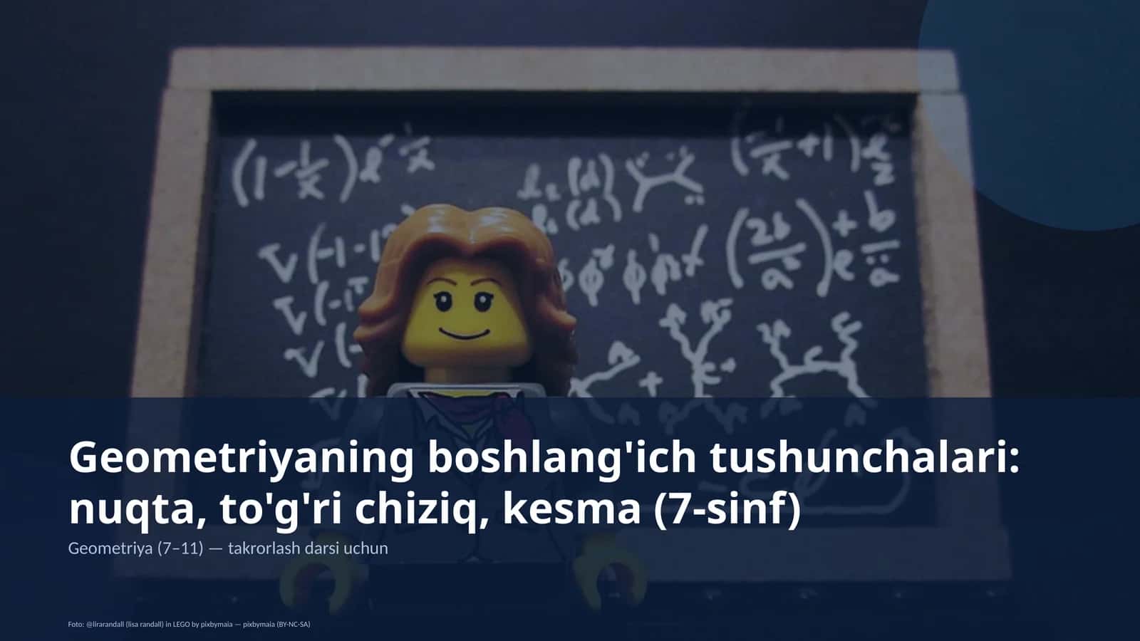 Geometriyaning boshlang'ich tushunchalari: nuqta, to'g'ri chiziq, kesma (7-sinf) 1
