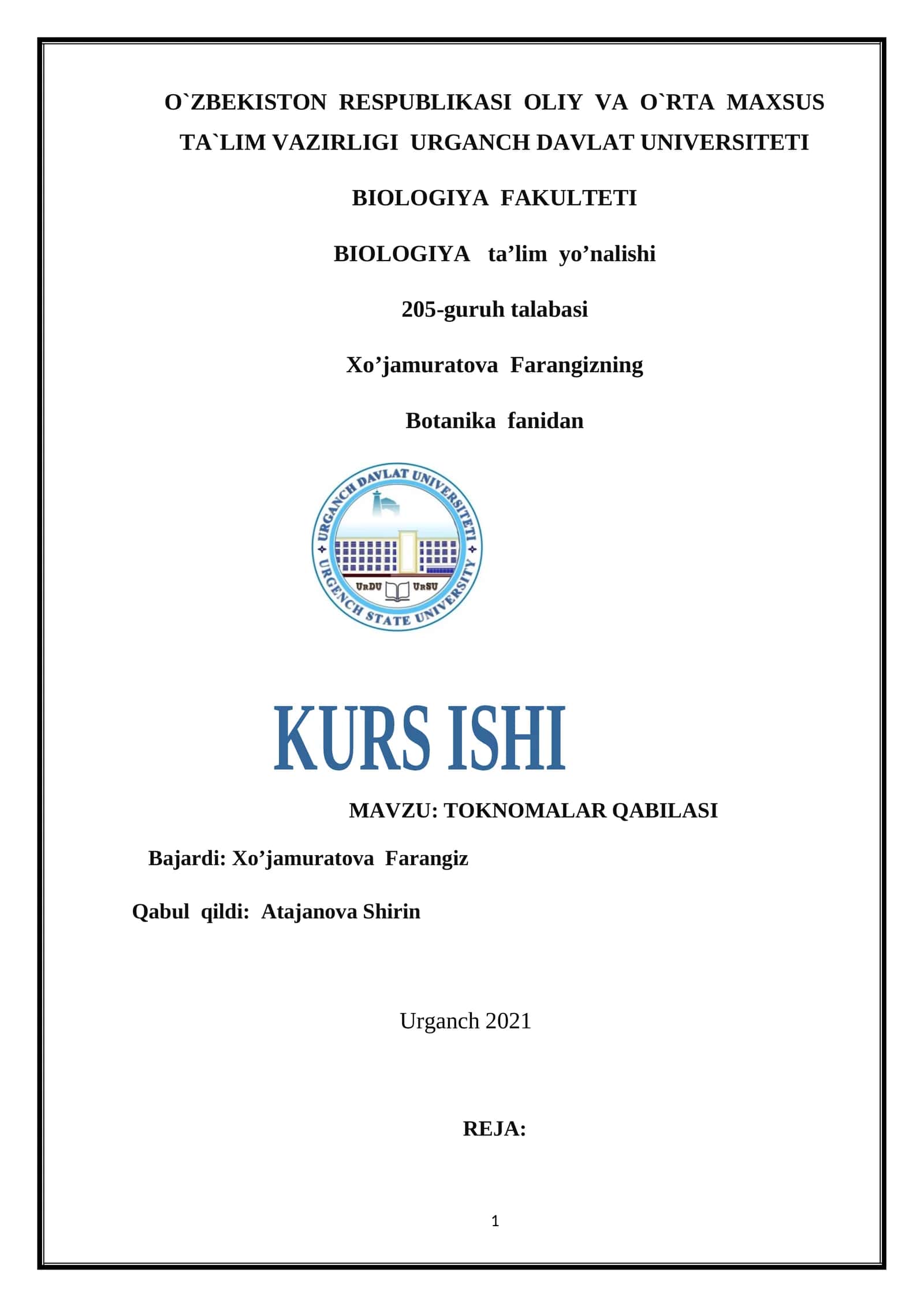 TOKNOMALAR QABILASI 1