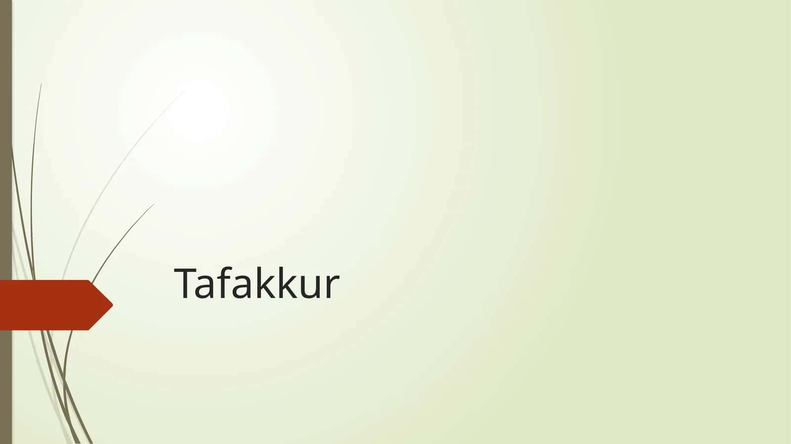 Tafakkur 1