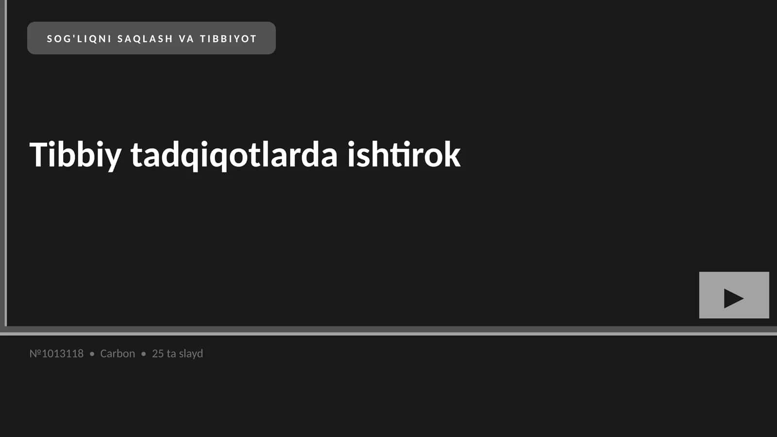 Tibbiy tadqiqotlarda ishtirok 1