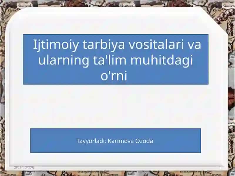 Tarbiya ijtimoiy hodisa