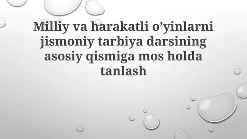 O'yinlarni Tanlash Mezonlari 1