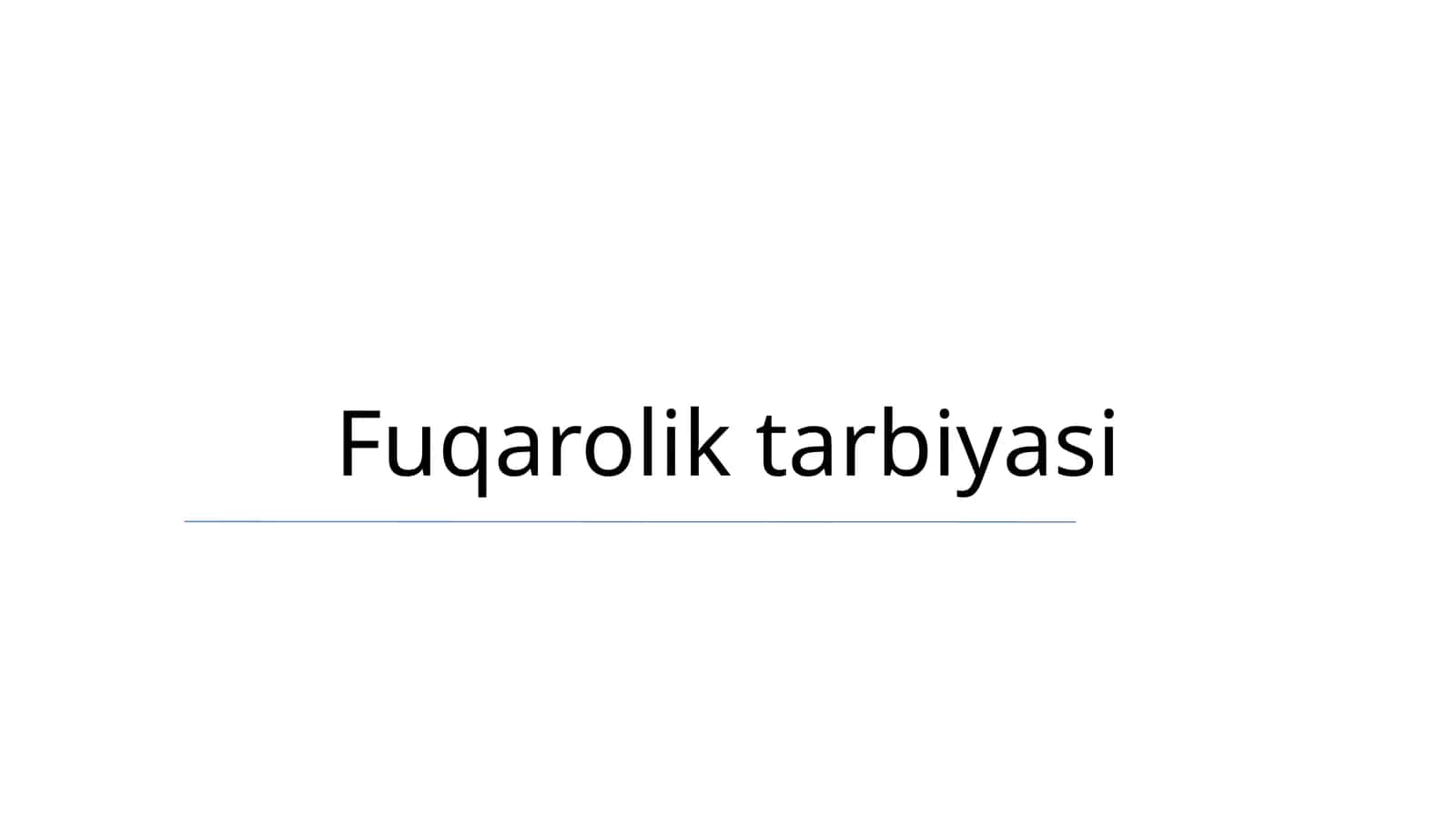 Fuqarolik tarbiyasi 1