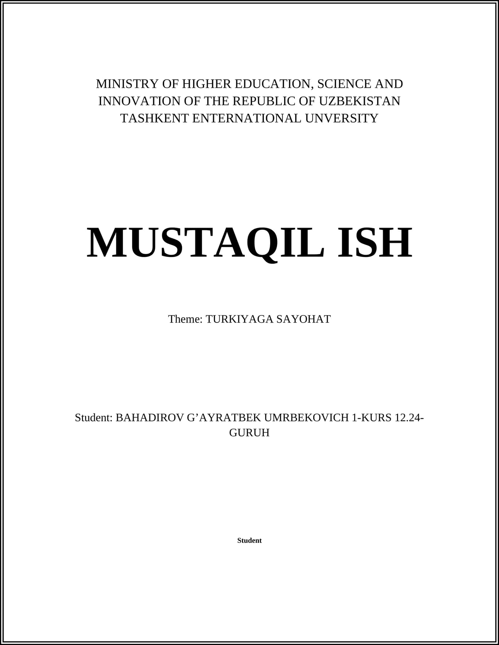 TURKIYAGA SAYOHAT 1