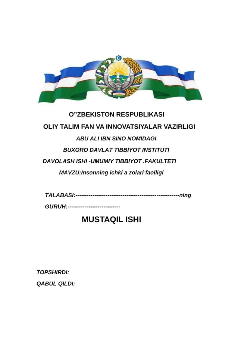 Insonning ichki a zolari faolligi 1