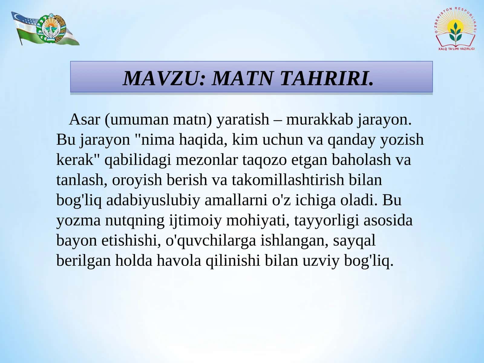 Matn tahriri 1