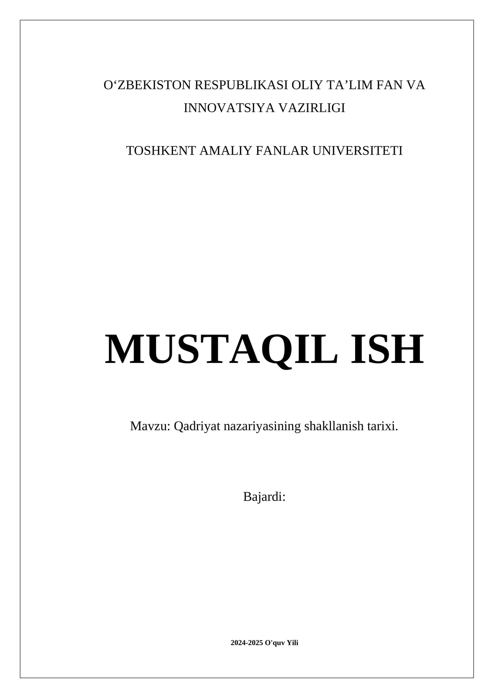 Qadriyat nazariyasining shakllanish tarixi 1