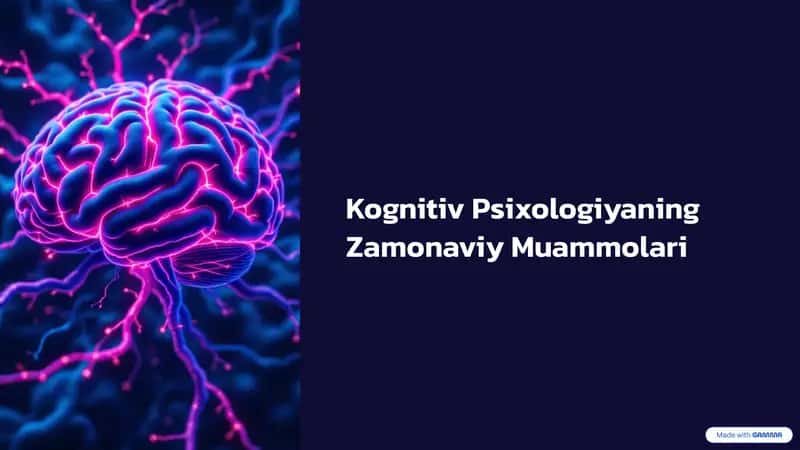 Kognitiv Psixologiyaning Zamonaviy Muammolari 1