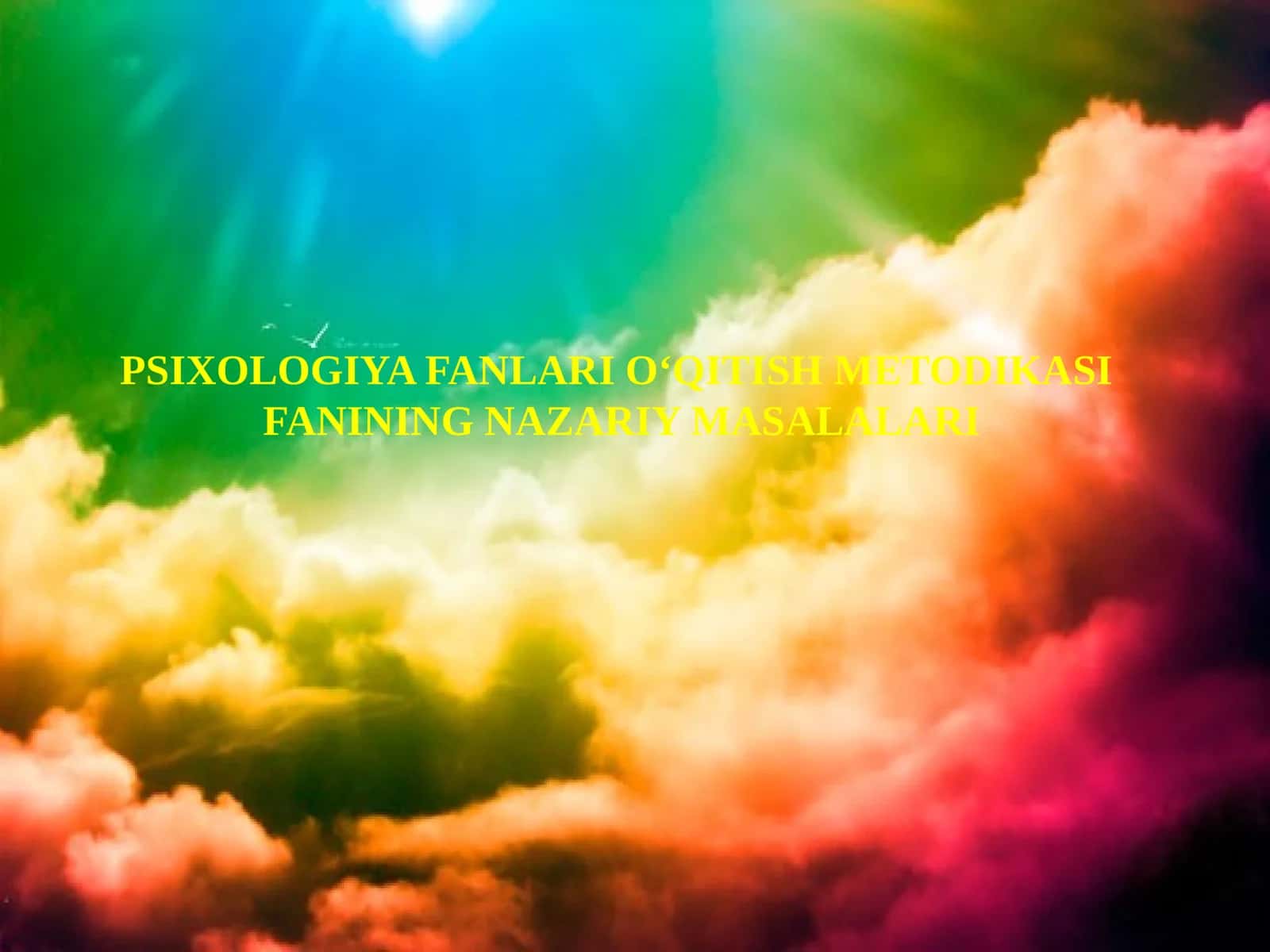 PSIXOLOGIYA FANLARI O‘QITISH METODIKASI FANINING NAZARIY MASALALARI 1