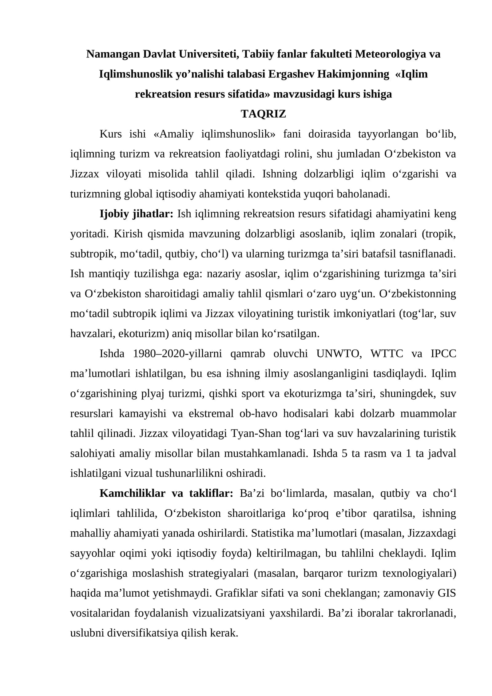 Iqlim rekreatsion resurs sifatida 1