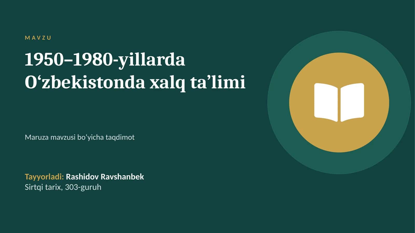 1950–1980-yillarda O‘zbekistonda xalq ta’limi 1