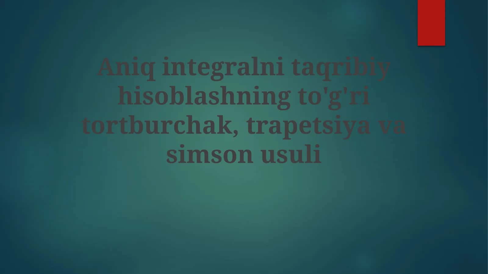Simpson usuli 1