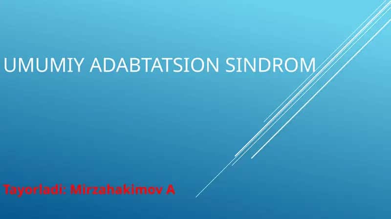 Umumiy adabtatsion sindrom 1