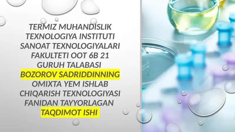 Оmixta yеmni don zaxiralari zararkunandalari bilan zararlanganligini aniqlash 1