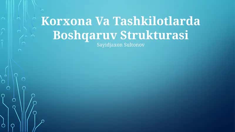 Korxona Va Tashkilotlarda Boshqaruv Strukturasi 1