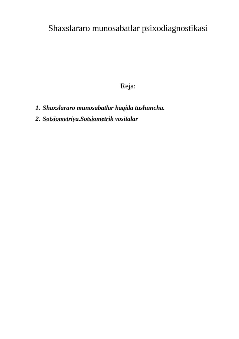 Shaxslararo munosabatlar psixodiagnostikasi 1