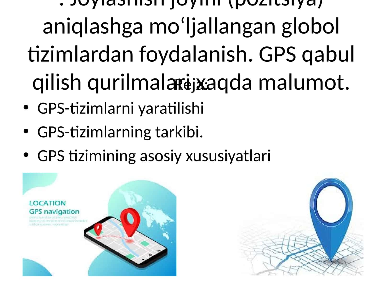 GPS-tizimlarni yaratilishi 1